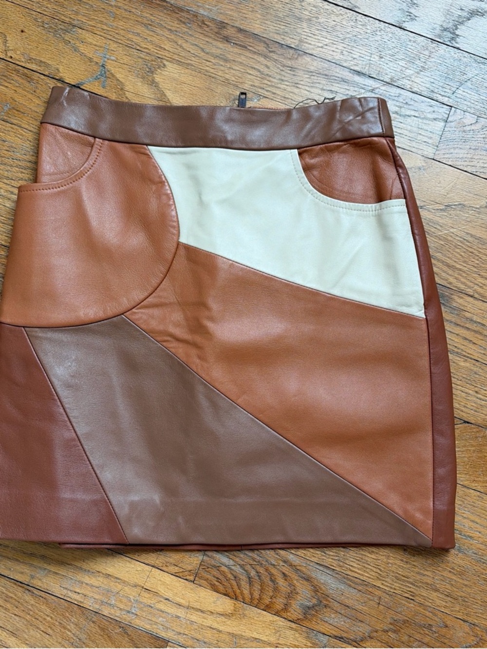 Genuine Leather Mini Skirt